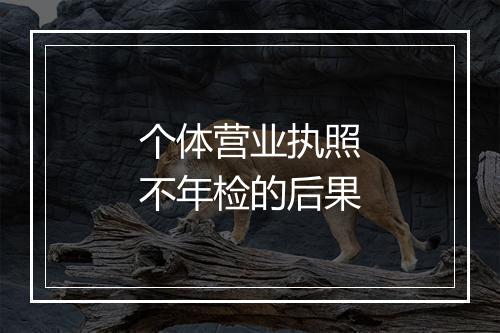 个体营业执照不年检的后果