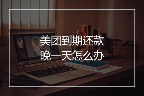 美团到期还款晚一天怎么办