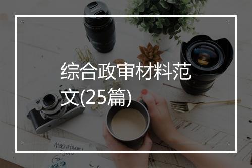 综合政审材料范文(25篇)