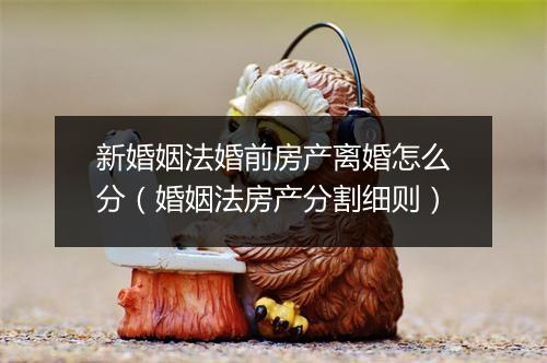 新婚姻法婚前房产离婚怎么分（婚姻法房产分割细则）