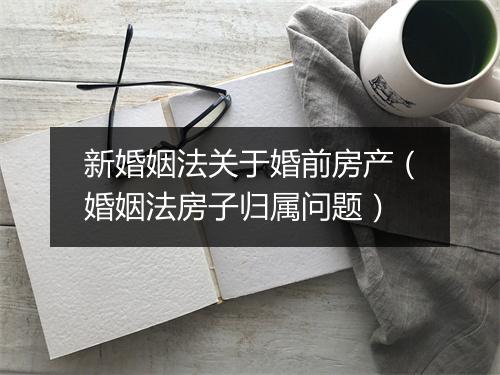 新婚姻法关于婚前房产（婚姻法房子归属问题）