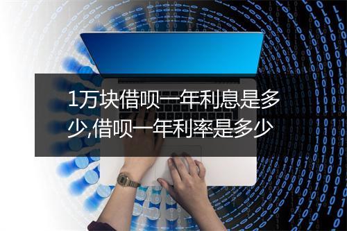 1万块借呗一年利息是多少,借呗一年利率是多少