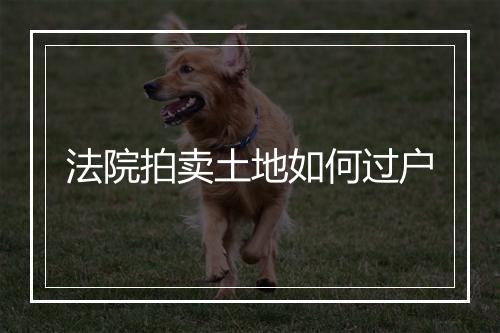 法院拍卖土地如何过户