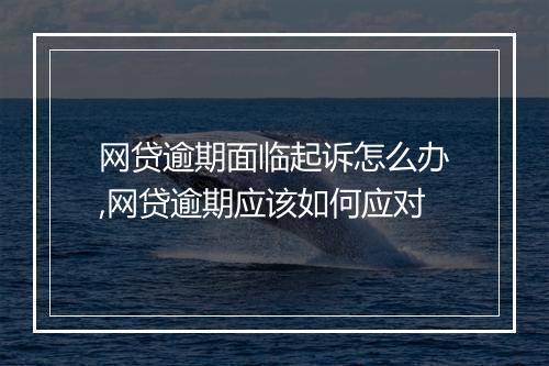 网贷逾期面临起诉怎么办,网贷逾期应该如何应对