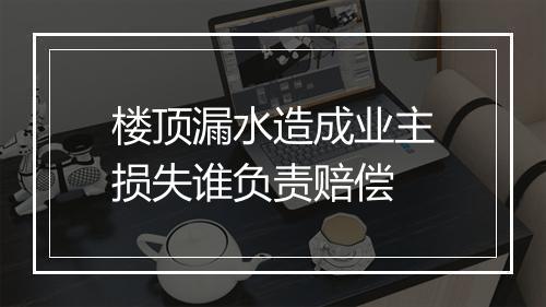 楼顶漏水造成业主损失谁负责赔偿