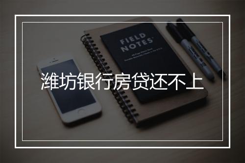 潍坊银行房贷还不上