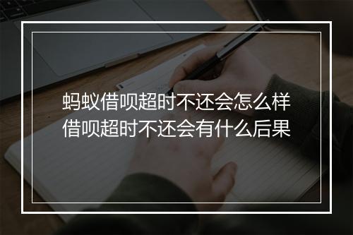 蚂蚁借呗超时不还会怎么样借呗超时不还会有什么后果