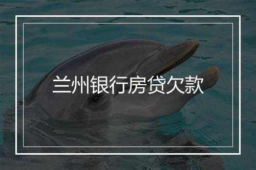 兰州银行房贷欠款