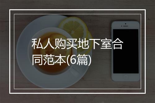 私人购买地下室合同范本(6篇)