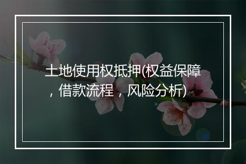 土地使用权抵押(权益保障，借款流程，风险分析)