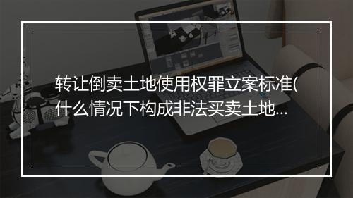 转让倒卖土地使用权罪立案标准(什么情况下构成非法买卖土地)