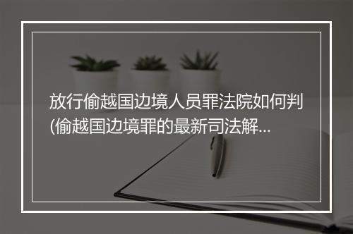放行偷越国边境人员罪法院如何判(偷越国边境罪的最新司法解释)