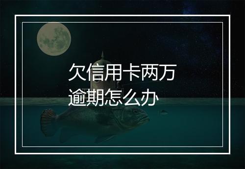欠信用卡两万逾期怎么办
