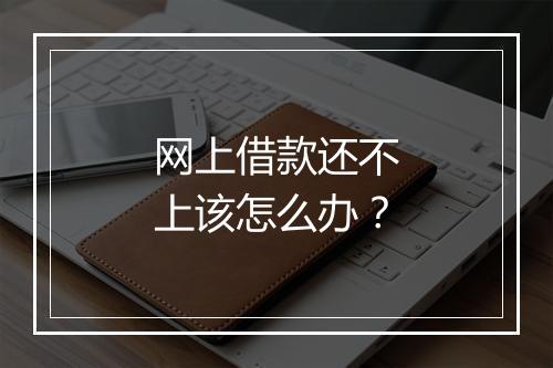 网上借款还不上该怎么办？