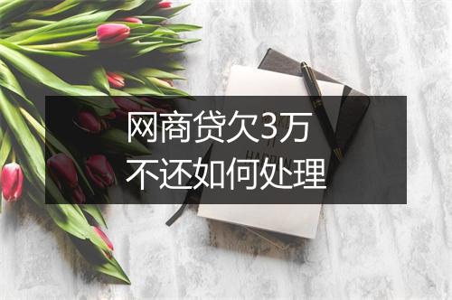 网商贷欠3万不还如何处理