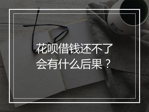 花呗借钱还不了会有什么后果？