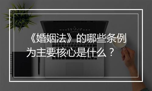 《婚姻法》的哪些条例为主要核心是什么？