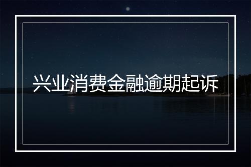 兴业消费金融逾期起诉