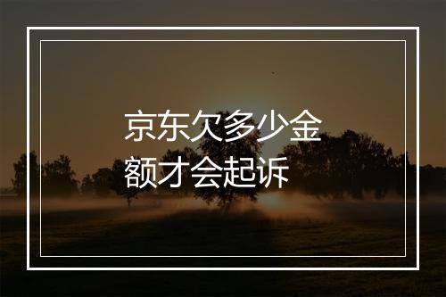 京东欠多少金额才会起诉