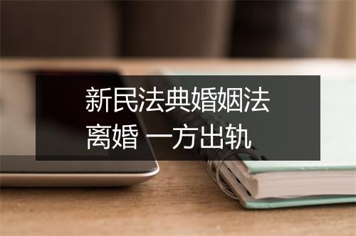 新民法典婚姻法离婚 一方出轨