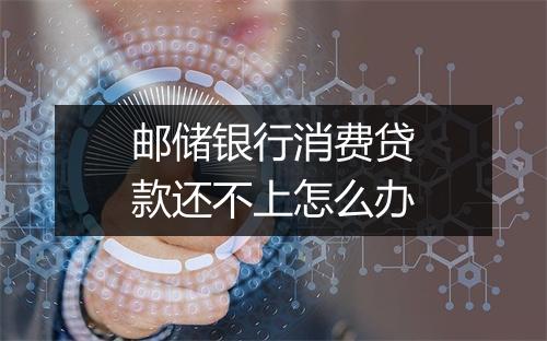 邮储银行消费贷款还不上怎么办