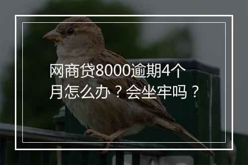 网商贷8000逾期4个月怎么办？会坐牢吗？