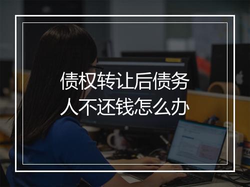 债权转让后债务人不还钱怎么办