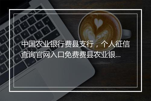 中国农业银行费县支行，个人征信查询官网入口免费费县农业银行