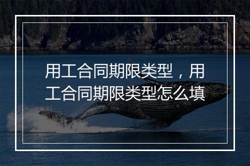 用工合同期限类型，用工合同期限类型怎么填