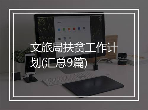 文旅局扶贫工作计划(汇总9篇)