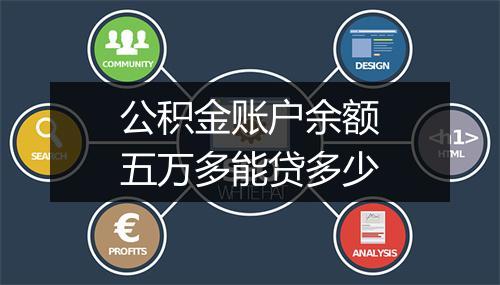 公积金账户余额五万多能贷多少