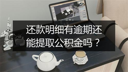 还款明细有逾期还能提取公积金吗？