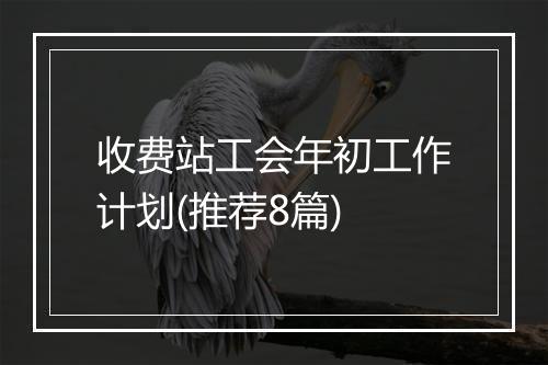 收费站工会年初工作计划(推荐8篇)