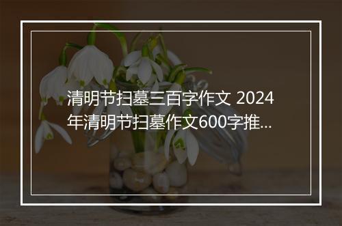 清明节扫墓三百字作文 2024年清明节扫墓作文600字推荐合集11篇