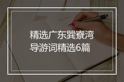 精选广东巽寮湾导游词精选6篇