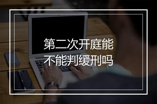 第二次开庭能不能判缓刑吗