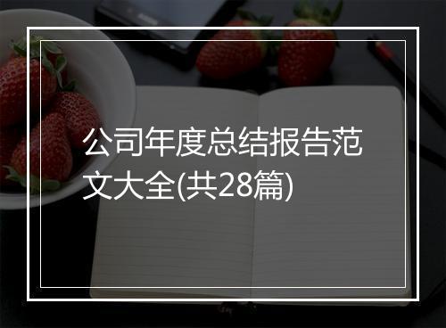 公司年度总结报告范文大全(共28篇)