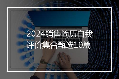 2024销售简历自我评价集合甄选10篇