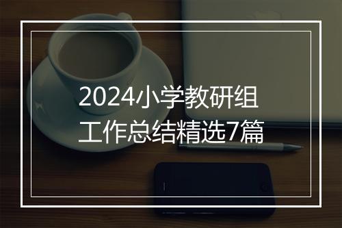 2024小学教研组工作总结精选7篇