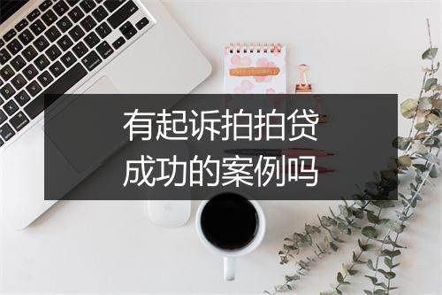 有起诉拍拍贷成功的案例吗