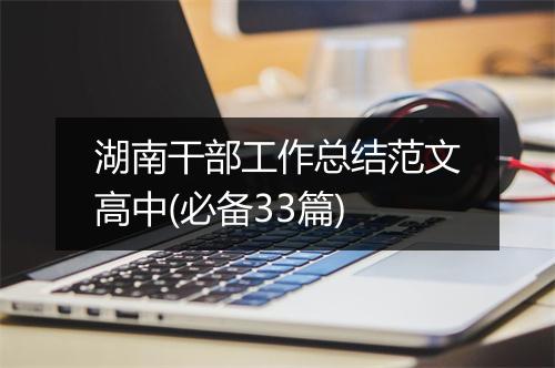 湖南干部工作总结范文高中(必备33篇)