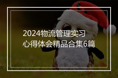 2024物流管理实习心得体会精品合集6篇