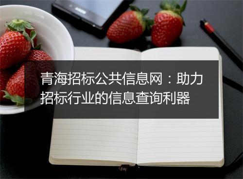 青海招标公共信息网：助力招标行业的信息查询利器