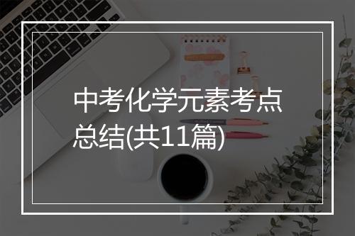 中考化学元素考点总结(共11篇)