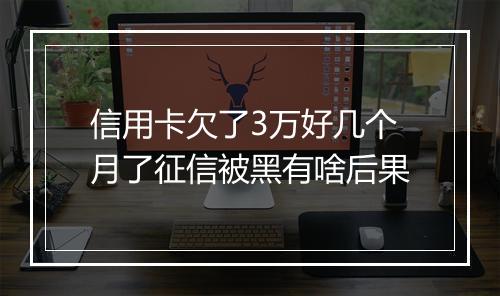 信用卡欠了3万好几个月了征信被黑有啥后果