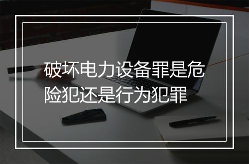 破坏电力设备罪是危险犯还是行为犯罪