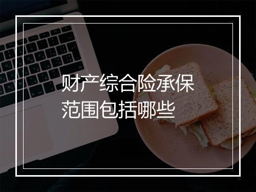 财产综合险承保范围包括哪些