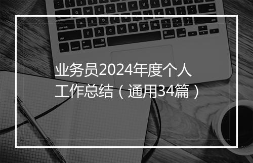 业务员2024年度个人工作总结（通用34篇）
