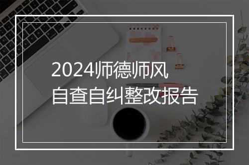 2024师德师风自查自纠整改报告