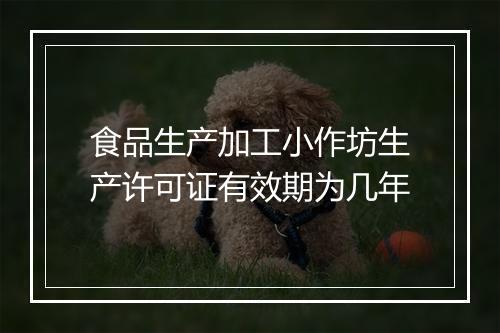 食品生产加工小作坊生产许可证有效期为几年